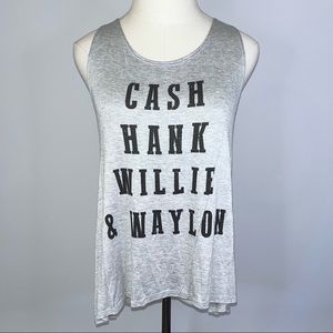 TRIUMPH Gray Graphic Tank Top Small Classic Country Western Music
